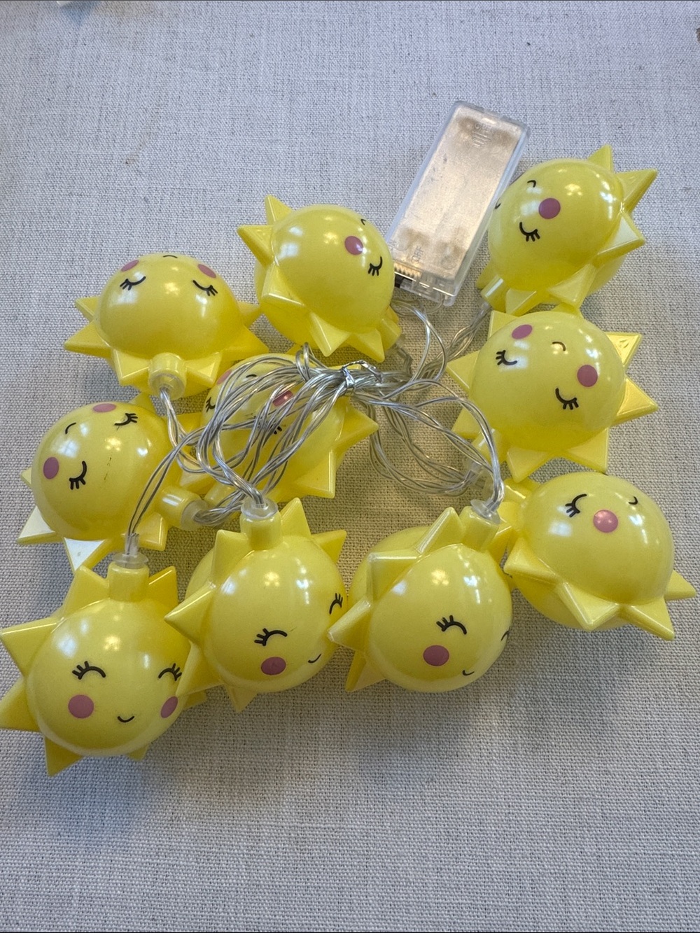 Yellow Sunface String Lights - Picture 1 of 5